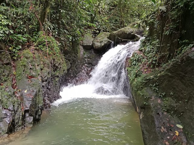 Waterfall in the Sumatran jungle